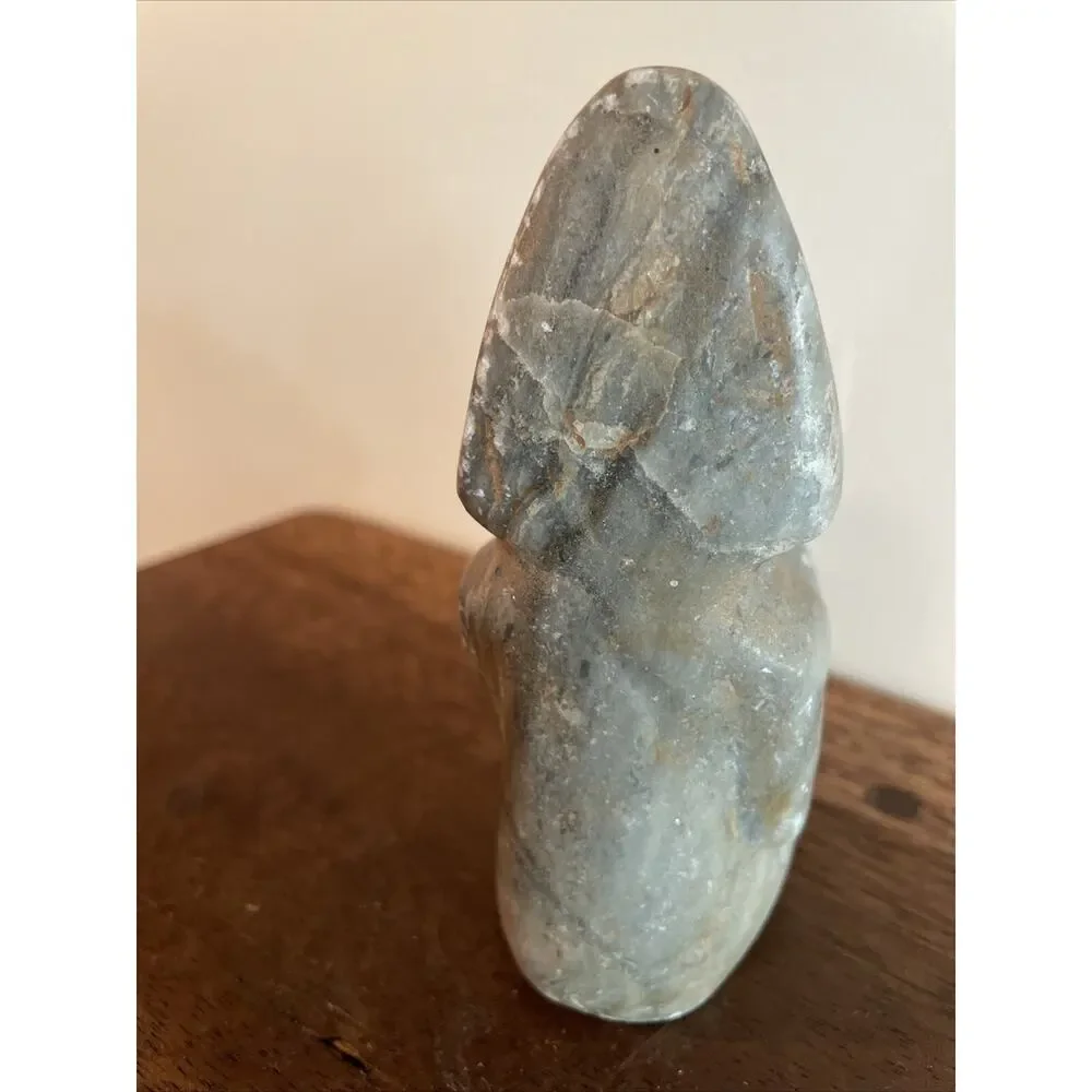 Pre- Colombian Stone Carved Aztec Mayan Warrior, Sculpture